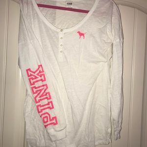 PINK button down shirt